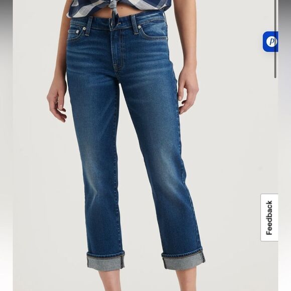 Lucky Brand Dark Blue sweet crop Ankle Jeans size 6 - Picture 5 of 13